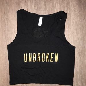 Black/ Gold WOD SQUAD Cropped Woman’s Tank Top